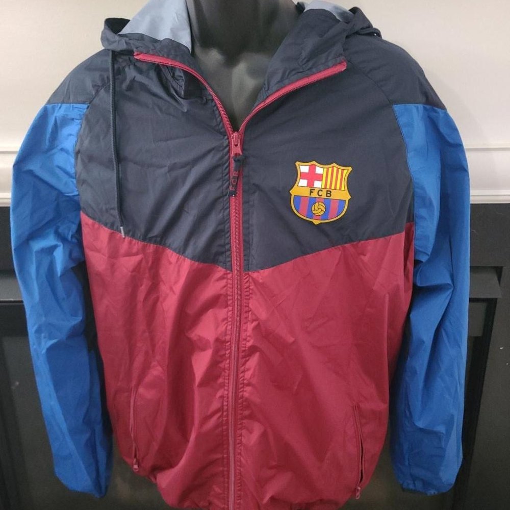 NWT Men's Barcelona FCB Football Large Windbreaker